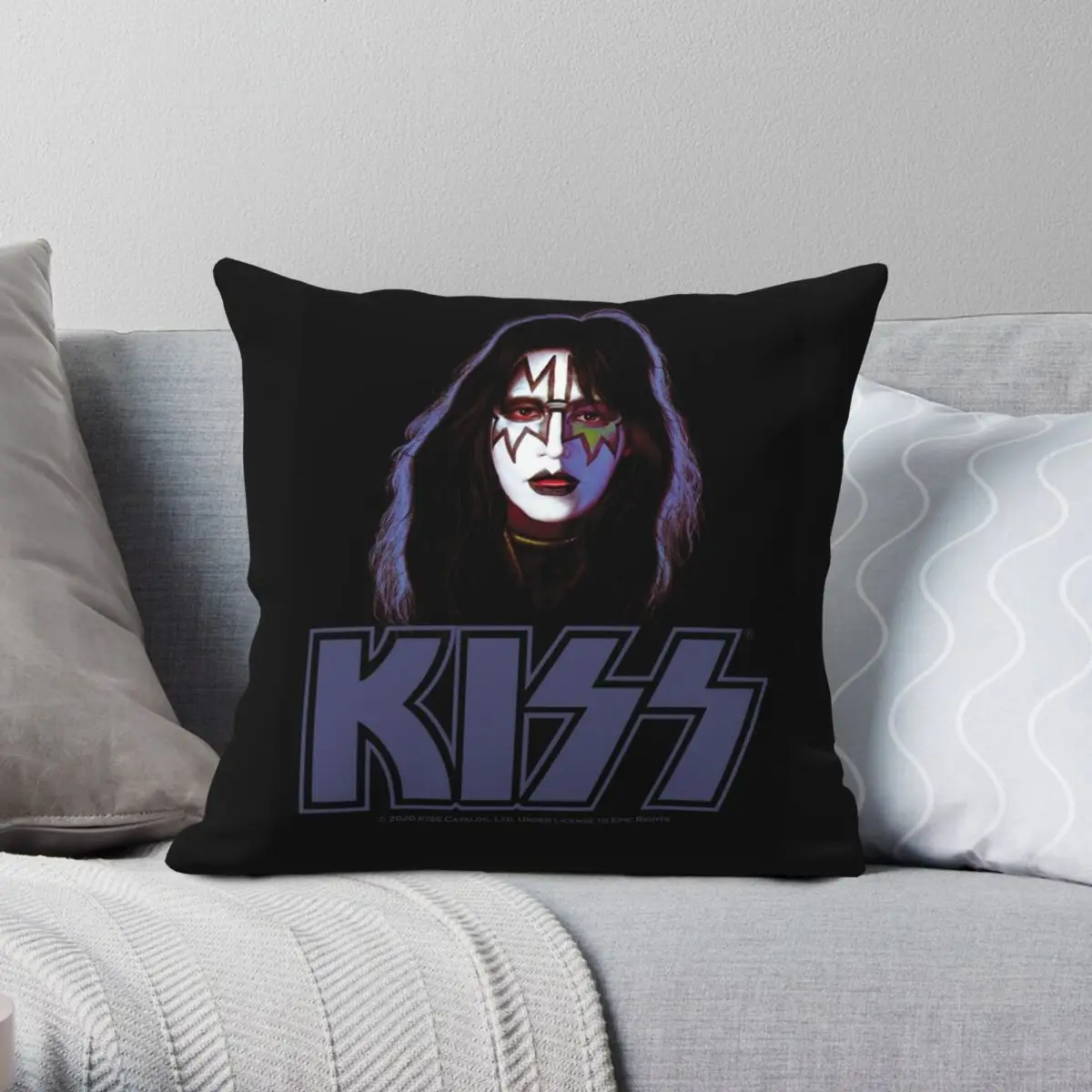 KISS Ace Frehley Solo Album Square Pillowcase Polyester Linen Velvet Pattern Zip Decor Pillow Case Sofa Seater Cushion Cover