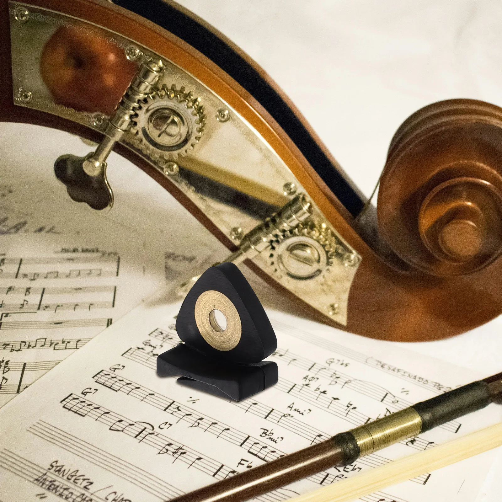 Black Violin Mute Soft Muffler Tool Easy Install Noise Reduction Hearing Protection Orchestra Use Viola Practice Silence