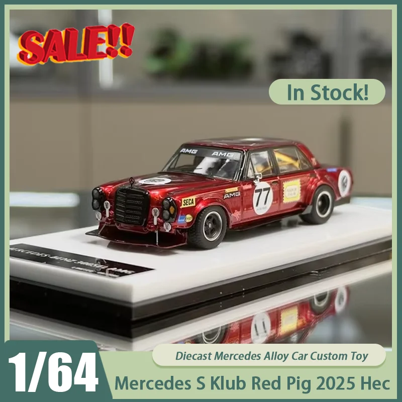 

Новая в наличии модель Glory 1:64 Mercedes-Benz S Club Red Pig из сплава Hec, выставка, литая под давлением, ограниченная серия, украшения на заказ T