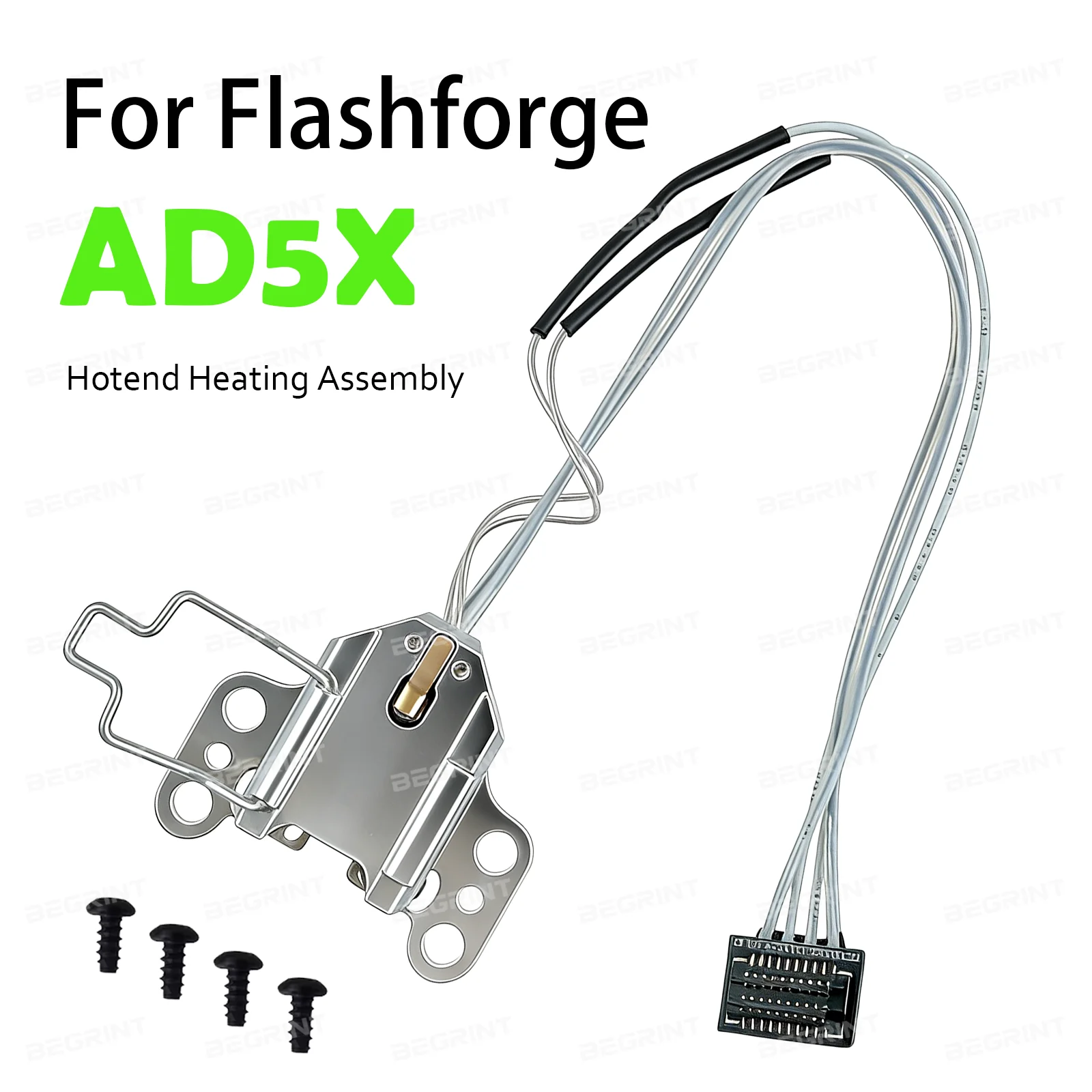 

AD5X Hotend Heating Component for Flashforge AD5X Heating Assembly Kit with Heater Cartridge Thermistor Temperature Sensor