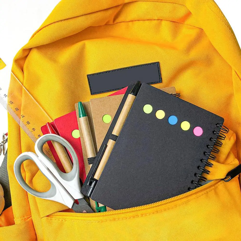 Cahier à spirale avec stylo et pense-bête, cahier de licence durable pour le travail de bureau et l'école, 1 ensemble