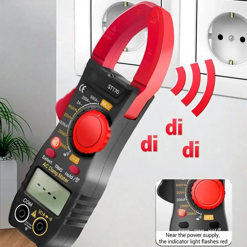 

Digital Clamp Meter 500A Digital Smart Clamp Meter Electrician Tools AC Current Live Wire Test Amp Voltage Tester With AC/DC