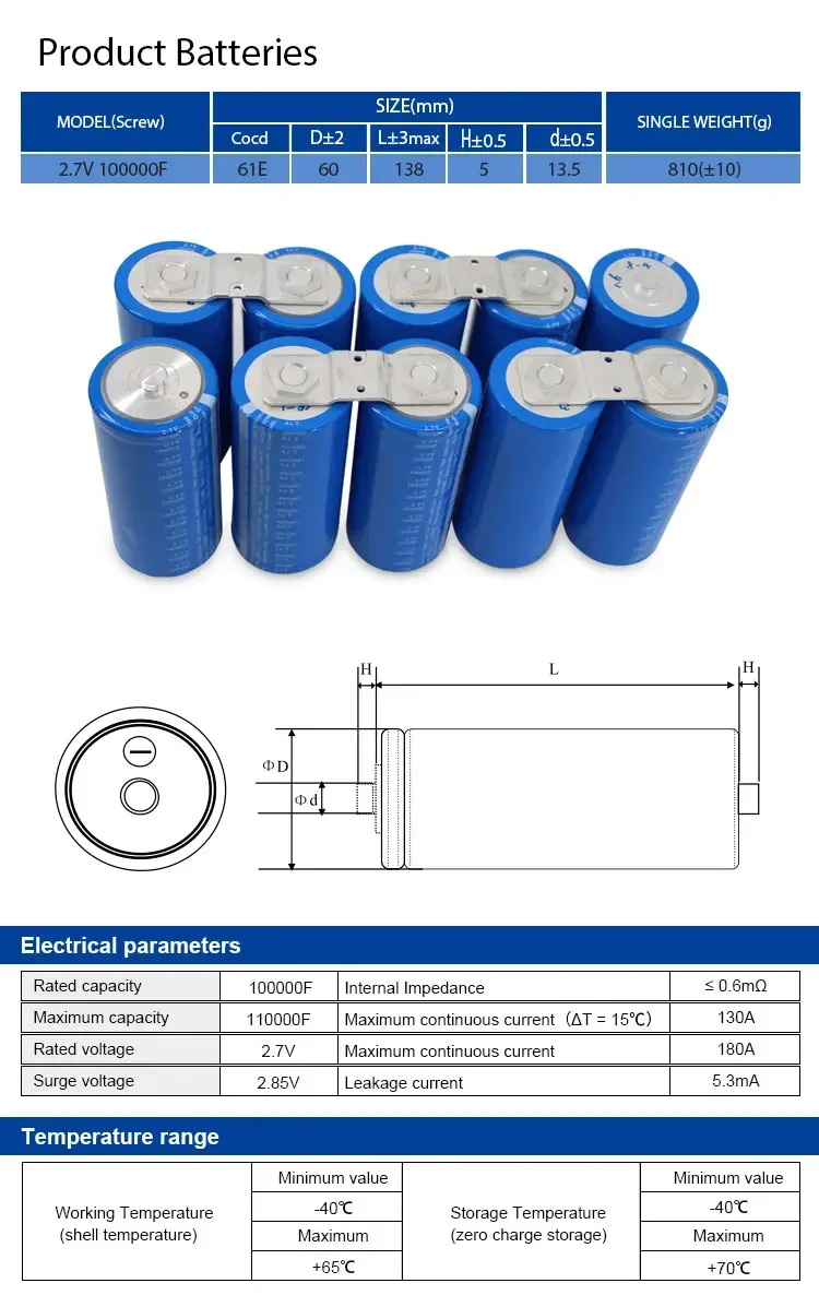 ارتفاع curr ent مكثف 12 فولت 24 فولت 36 فولت 48 فولت سوبر مكثف بطارية حزمة أفضل الأسعار