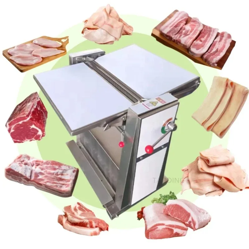 1-6mm Commercial Pork Skin Remover Machine Peeler Beef Slicer Meat Peeling Machine Cutting Frseh Meat Slicer Machine Automatic