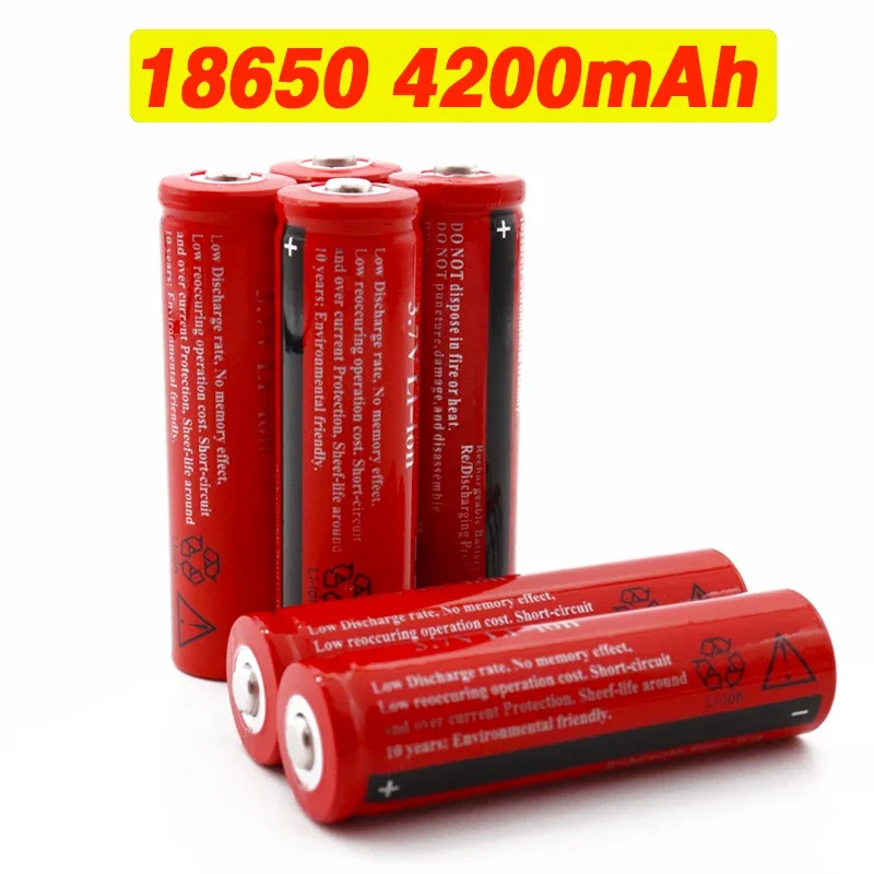 

18650 Battery 3.7 V 4200 mAh Li-ion Rechargeable Battery for LED Flashlight Rechargeable Batteries Accelerator