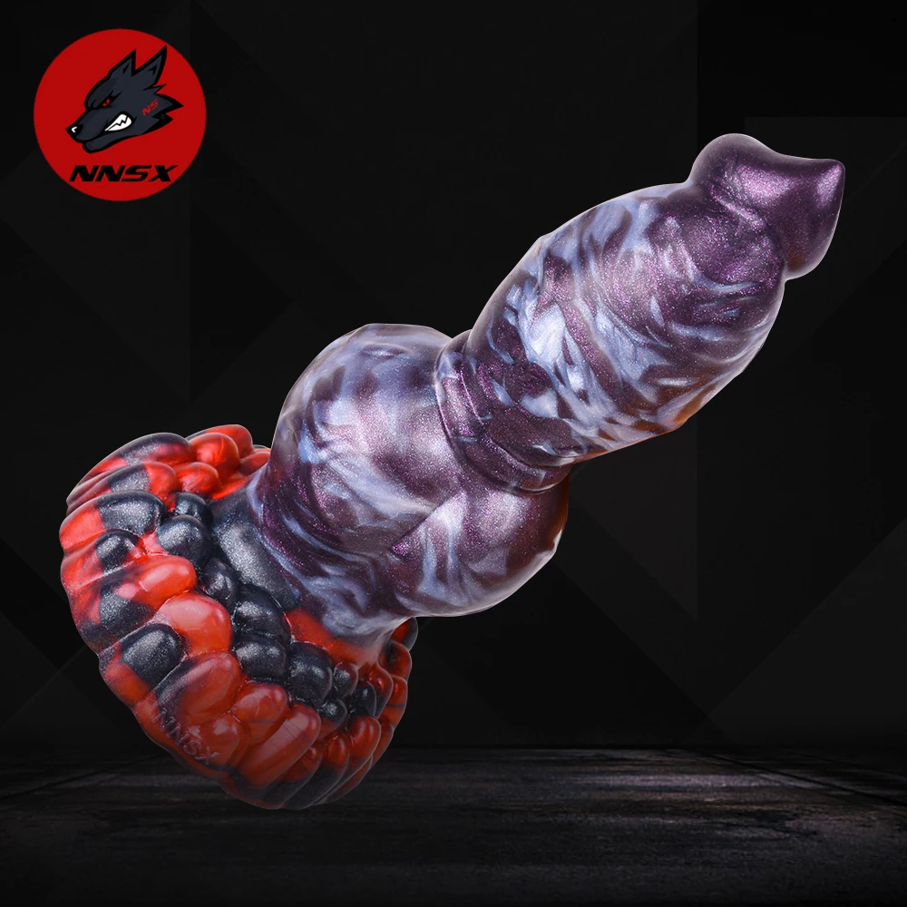 

NNSX Dog Knot Silicone Dildo With Suction Cup Fantasy Animal Penis Dick Sexy Toys For Woman And Man Masturbation Anal Plug