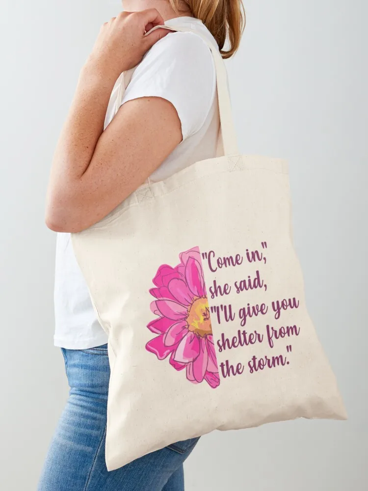 Shelter From The Storm Tote Bag Shopper handbag shopping bag logo tote bag screen cloth woman