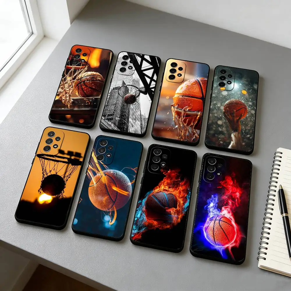 

Cool Basketball Aesthetic Phone Case For Samsung S25,S24,S21,S22,S23,S30,Ultra,S20,Plus,Fe,Soft Silicone Black Cover