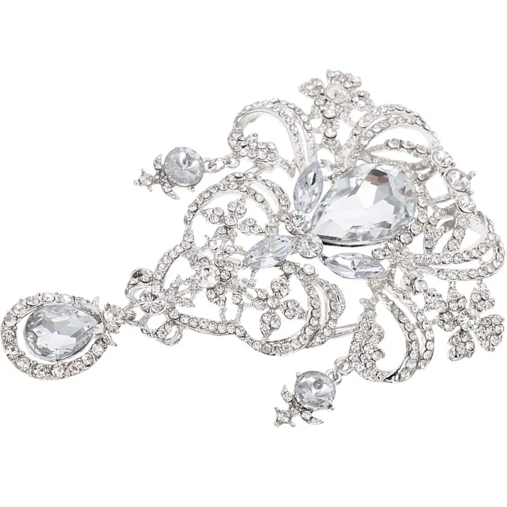 

Брошь-цветок со стразами, 1 шт., декоративная булавка для женщин, модное украшение, свадебный аксессуар, для одежды, рюкзаков, головных уборов