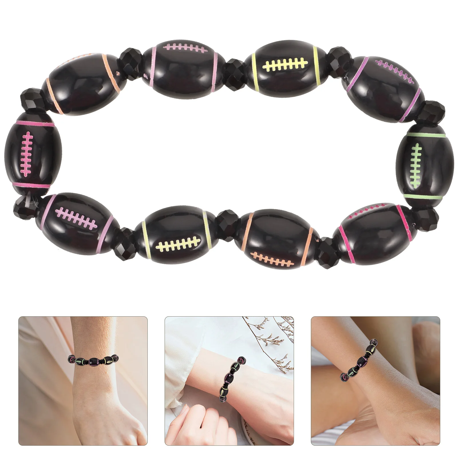 

Sports Bracelet Bulk Plastic Wristbands Football Baseball Birthday Accessories for Men Women Durable Comfortable Wear-Resistant
