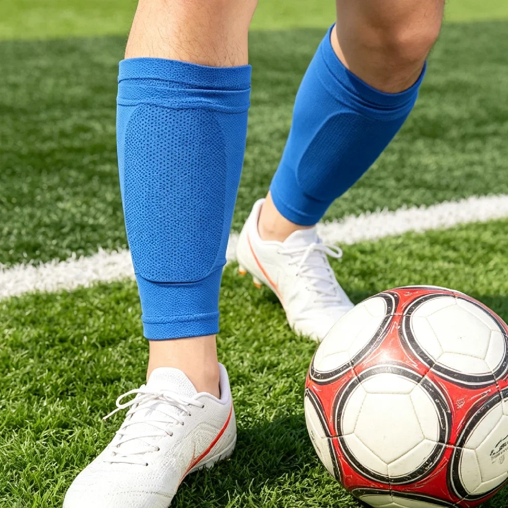 1 Paar Fußball-Schienbeinschoner, leichte, schützende Fußball-Schienbeinschoner, atmungsaktive Fußball-Schutzpolster für Jugendliche und Erwachsene – Detail 17