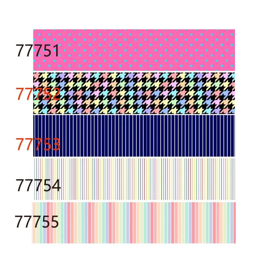 

50yards Stripe Grosgrain Ribbon Printed Rainbow Plaid Ribbons for Hairbows Crafts Material Decoration DIY Accessories