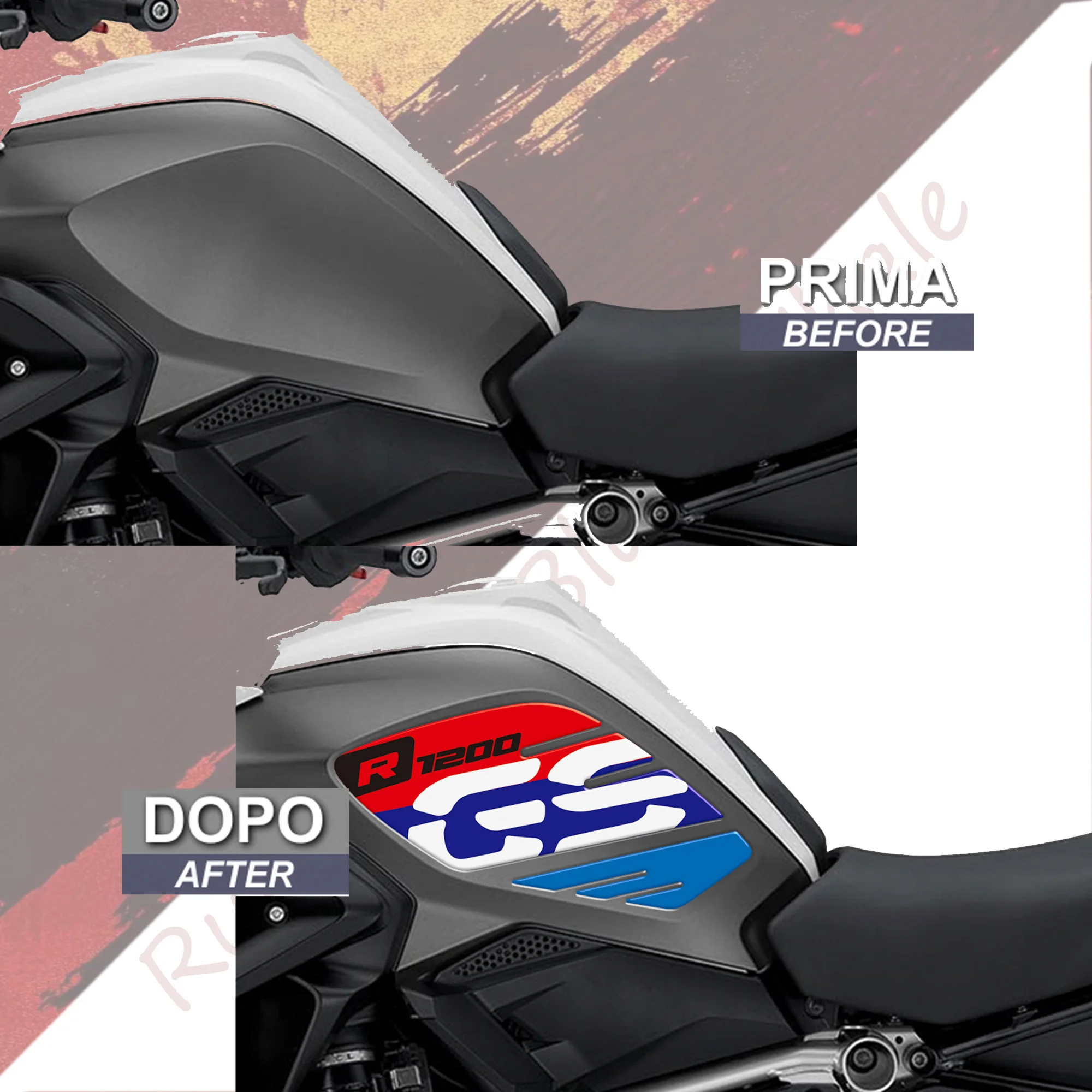 Motorcycle Stickers of 3D Gel Resin Stickers For BMW R1200 GS from 2017 New Motorcycle Accessories Badge Logo Decoration Sticker