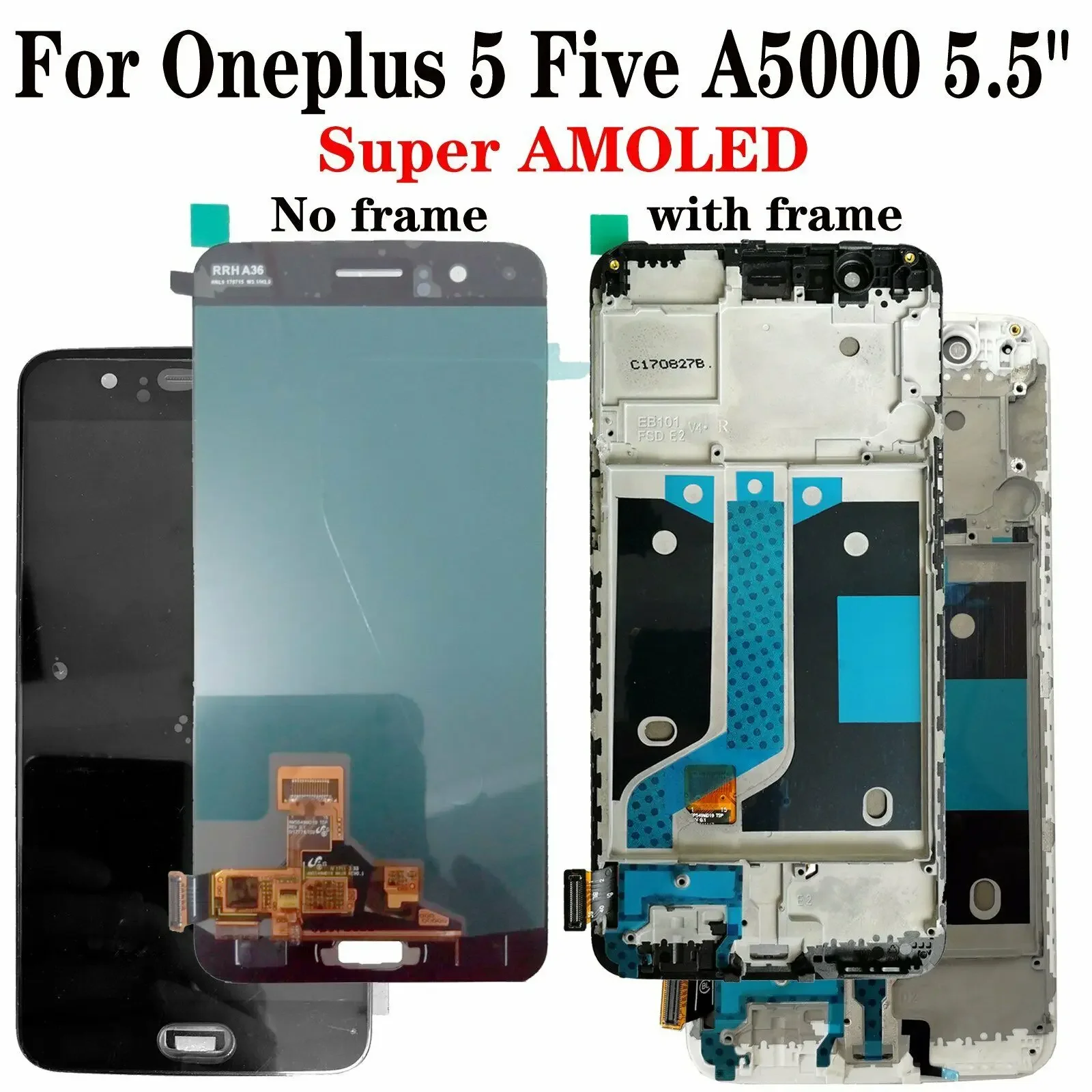 

A+++ AMOLED 5.5" For Oneplus 5 Five A5000 LCD Display Touch Screen Digitizer