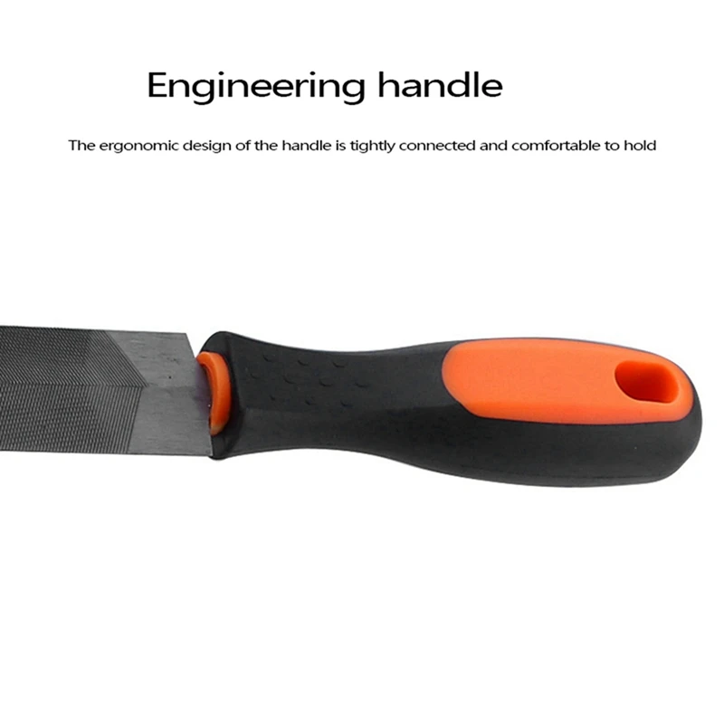 GTBL 2X 6 Inch Pruning Saw File T12 Bearing Steel Fine-Tooth Rasp File Carpentry Woodworking Hand Tool With TPR Handle