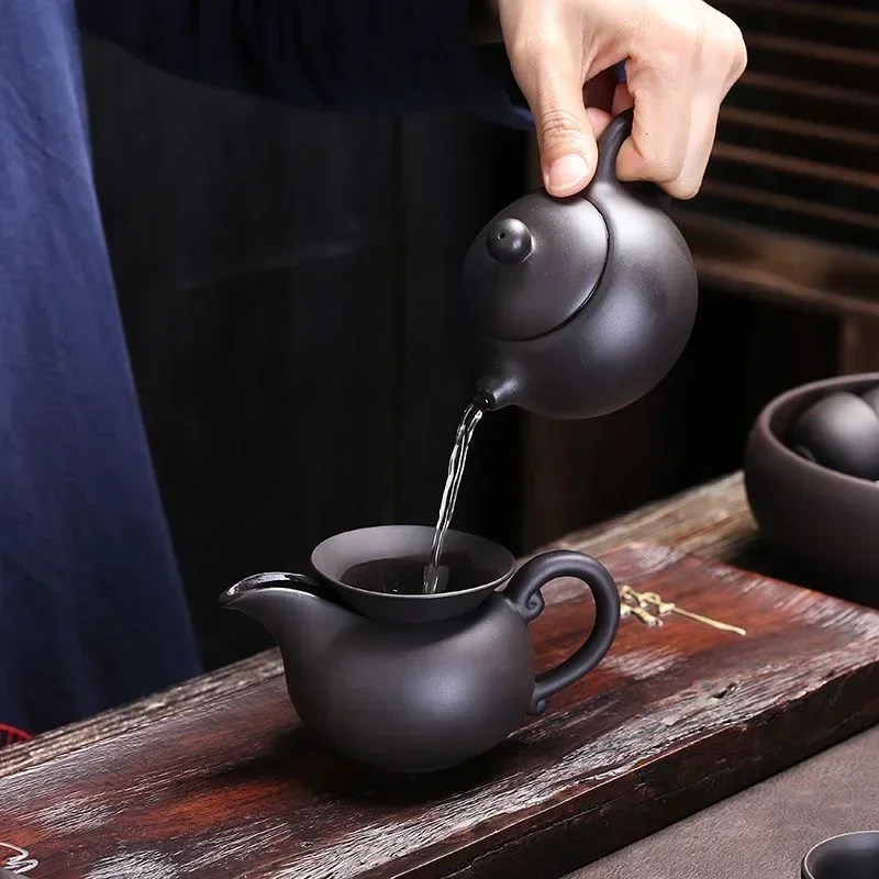 Purple Clay Chinese Kung Fu Tea Set Yixing Teapot Handmade Tea Pot Cup Zisha Gaiwan Tea Kettles Ceremony Drinkware Teaware Set