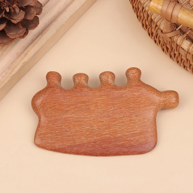 

Массажная расческа для головы с пятью зубцами, расческа для волос из сандалового дерева, расслабляющий массажер для акупунктурных точек, портативная расческа с деревянной ручкой, антистатический инструмент для укладки