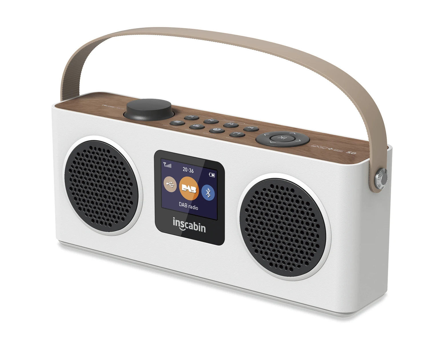 

Inscabin M4 DAB Radio Portable Wireless Speaker with Bluetooth, FM/Color Screen/Rechargable Battery/TF/USB