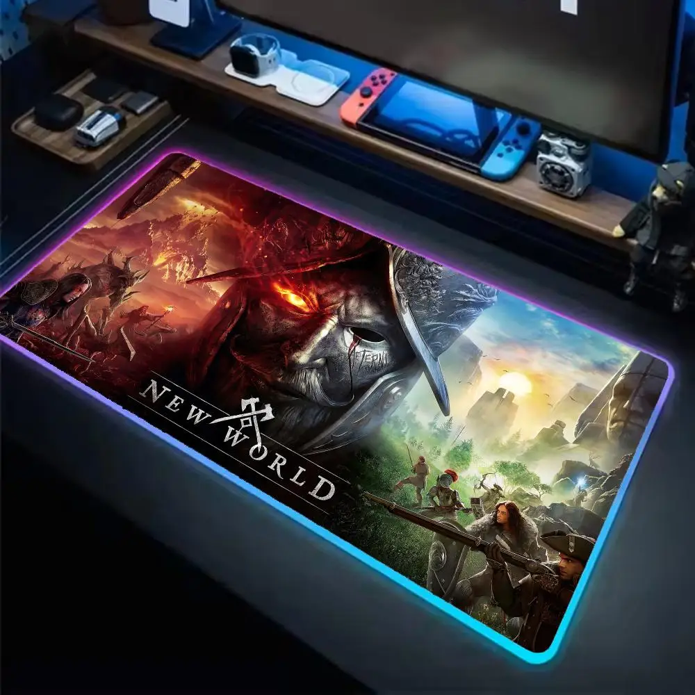 

Новый мир Aeternum коврик для мыши аниме игровой коврик для мыши светодиодные настольные коврики с подсветкой резиновые настольные коврики XXL RGB настольные коврики