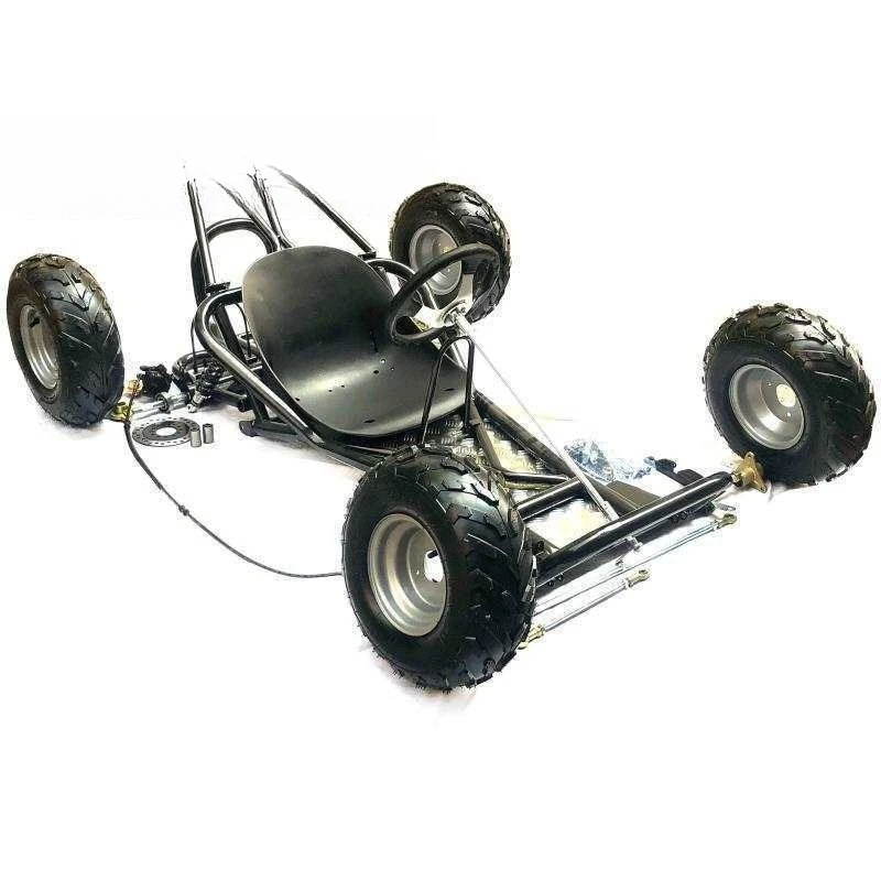 Four-wheeled motorcycle go-kart accessories full frame assembly, body front steering rear axle wheels