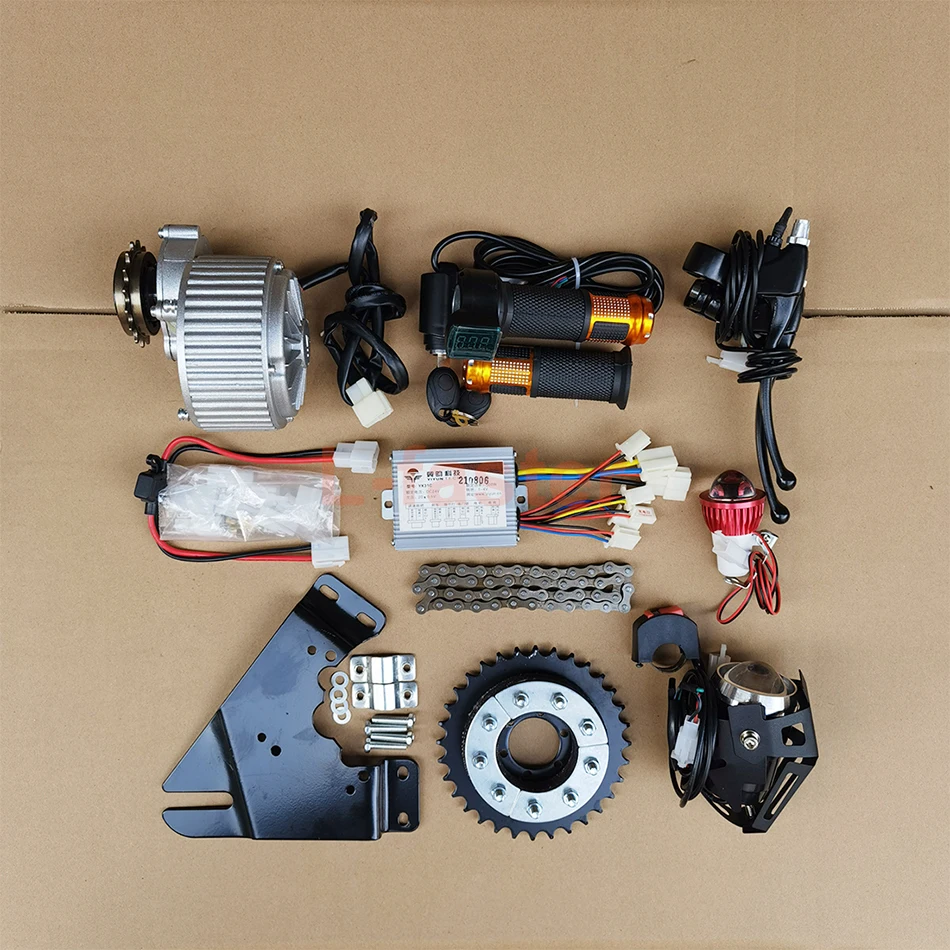 Heißer 26 "27,5" 450 W E-Bike Bürstenmotor Kettenantrieb Umrüstsatz Mit Gasgriff Bremshebel