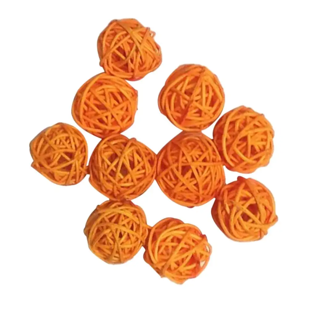 4-6pack 10pcs 3cm Wicker Rattan Balls Xmas Wedding Party Decorative