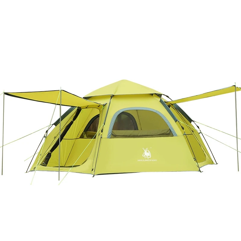 HUI LINGYANG Fully Automatic Thickened Quick Opening Tent Multi Person Beach Park Sunshade Rainproof Outdoor Camping Family