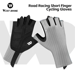 WEST BIKING Half Finger Cycling Gloves High Elastic Breathable Men Women Racing Gloves Shockproof Sports Glove Hand Protection