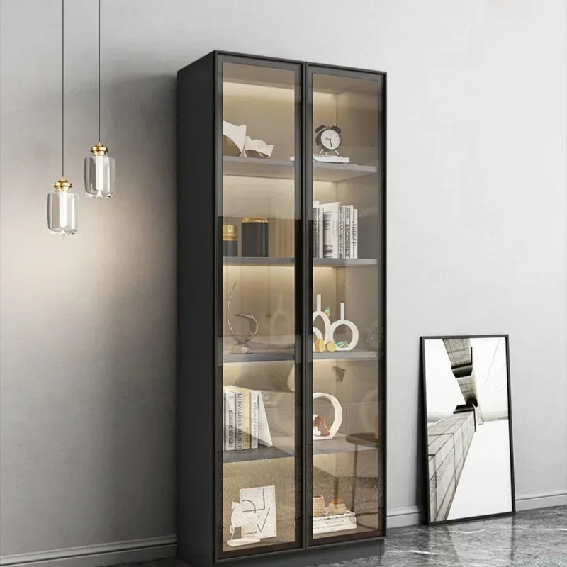 Glass Storage Wine Cabinets Liquor Wall Display Living Room Simplicity Luxury Botellero Vino Wine Cabinets Furniture QF50JG