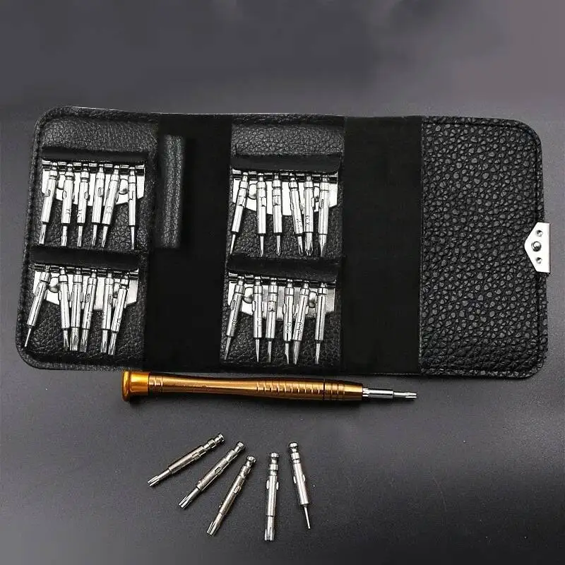 25-in-1 Mini-Präzisions-Schraubendreher, magnetisches Set, elektronischer Torx-Schraubendreher, Öffnungs-Reparatur-Werkzeug-Set für iPhone, Kamera, Uhr, PC