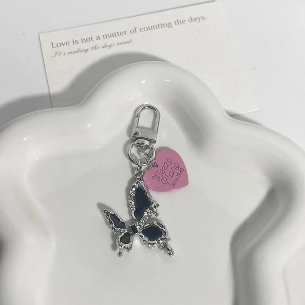 Porte-Clés en Forme de Croix, Bibelot de Dessin Animé, Pendentif de Sac, Papillon, Cœur Irrégulier, Gothique, Y2K, Épine de Lave
