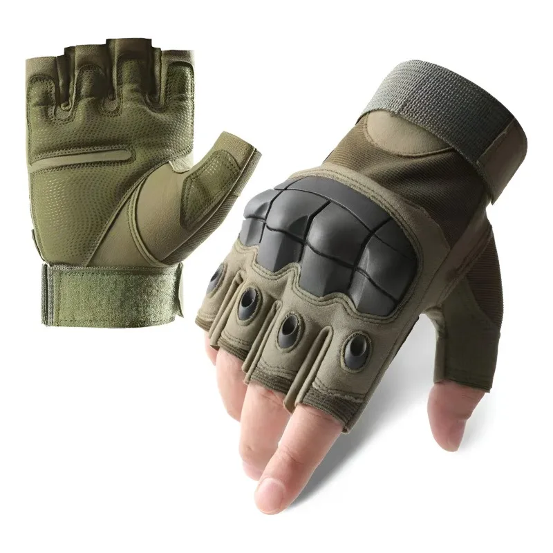 Herren Halbfinger-Taktikhandschuhe für Outdoor-Sport, Motorrad, Wandern, Jagd, Langlebige Handschuhe, Rutschfest, Fitness-Schutz, Erwachsenenhandschuhe