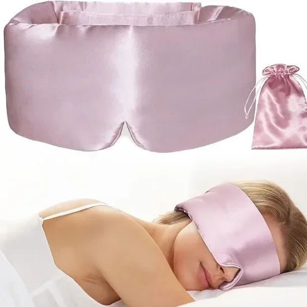 

Silk Satin Sleep Mask Comfortable Sleeping Eye Mask Eyeshade Cover Shade Eyes Relax Enlarged Eye Patch Women Men Sleep Health