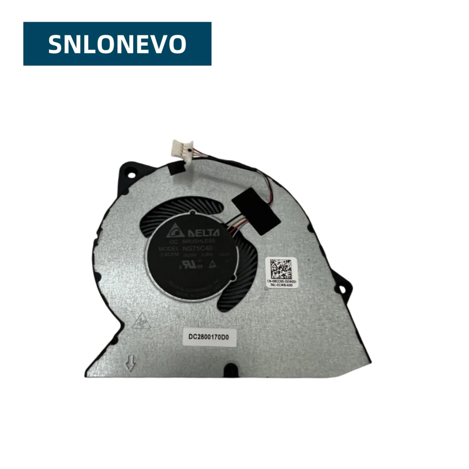 

NS75C40 Original For Dell Vostro 3510 3420 3250 Inspiron 3515 3511 DC05V 0.5A Laptop CPU Fan 08CC95 3.6CFM DC2800170D0 4-Line