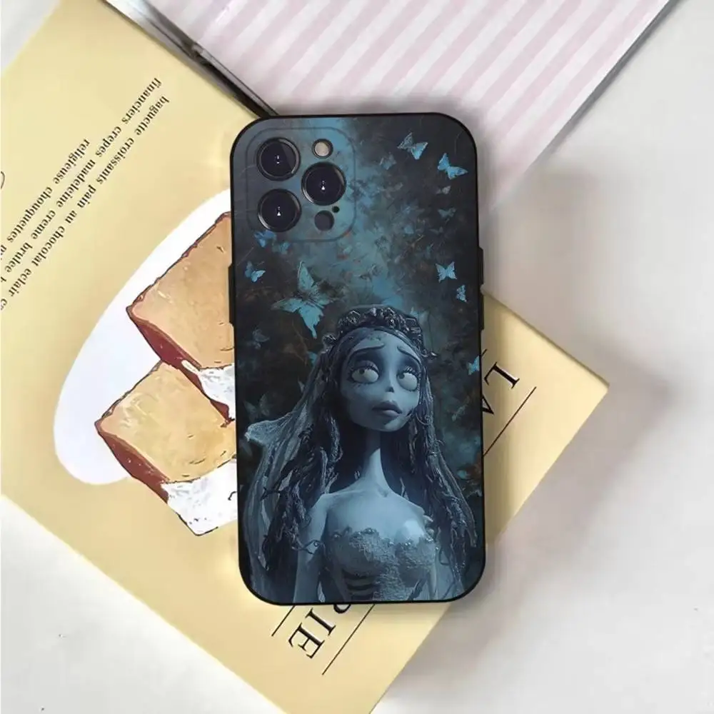 حافظة هاتف C-Corpse B-Bride Victor لهاتف iPhone 6,17,16,15,14,13,12,11 Plus,Pro Max,XS,X,XR,SE,Mini,8,7,غطاء أسود من السيليكون الناعم