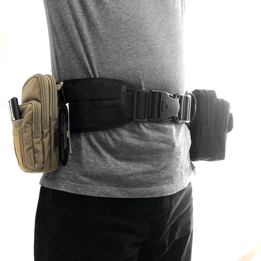 

Belt Utility Web Belt Nylon Heavy Duty Durable Belt with Hook Loop Fastener for Men Women(Black)