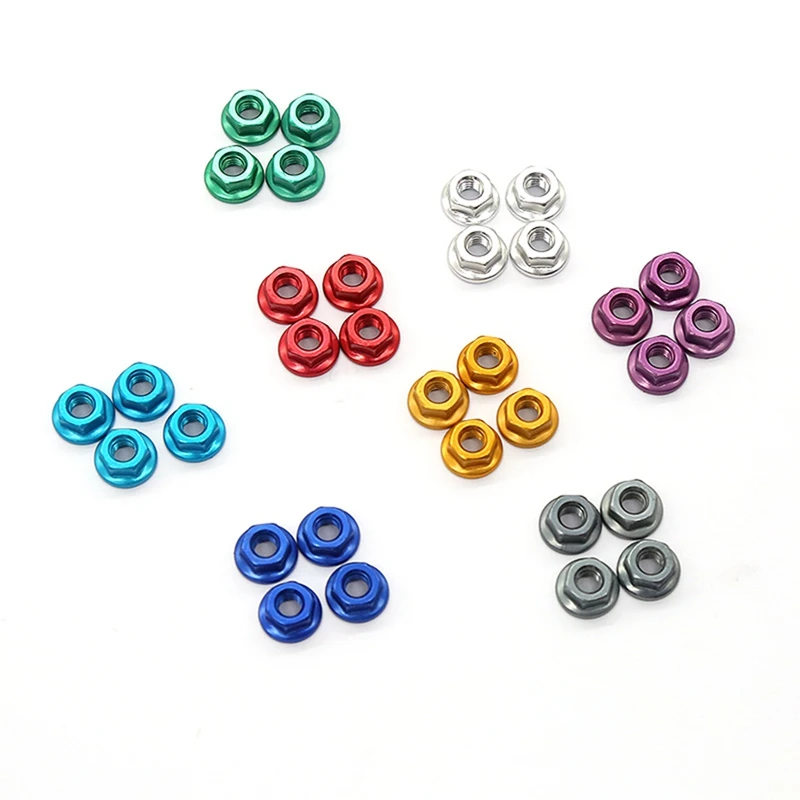 12PCS Metal M4 Wheel Lock Nuts For 1/10 RC Car Crawler Traxxas TRX4 TRX6 Axial SCX10 90046 AXI03007 Redcat MST