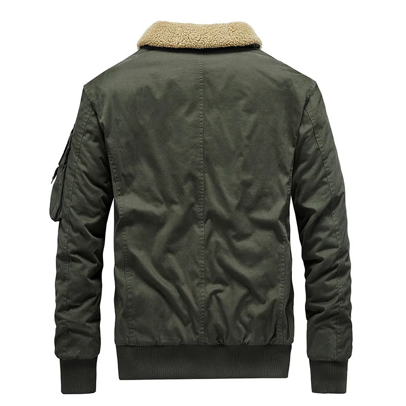 Men Bomber Jackets Multi-pocket Tooling Coats Winter Down Jackets High Quality Male Loose Warm Parkas Outwear Casual Winter Coat