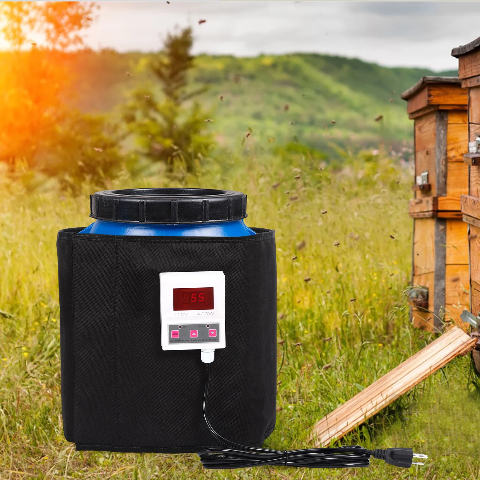 

400W 110V Insulated Pail Heater Honey Heater Blanket for honey producers and beekeepers