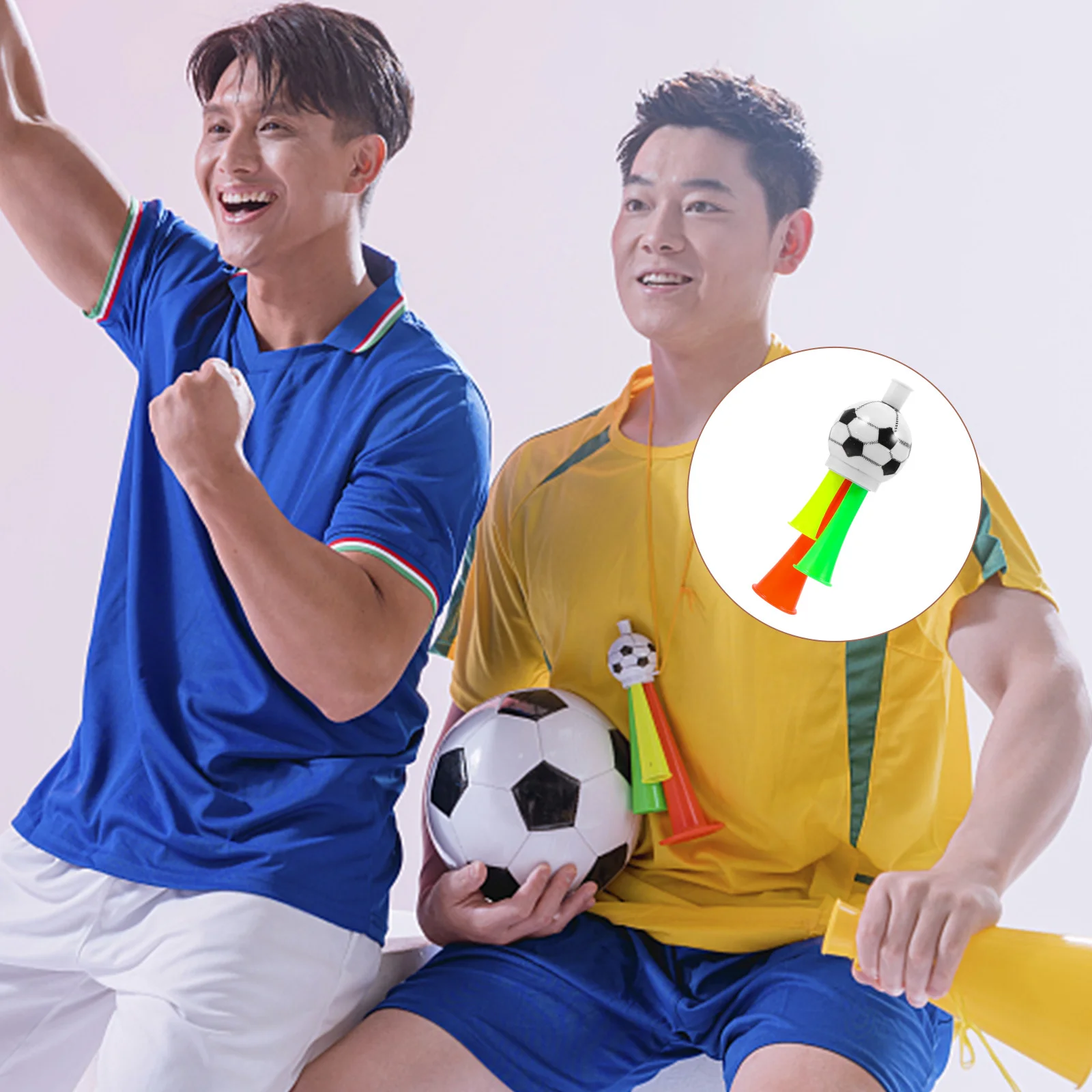 

10Pcs Football Game Noisemaker Horns Bright Colors Sturdy Plastic Party Favors Soccer Fans Trumpet Football Horn Toys