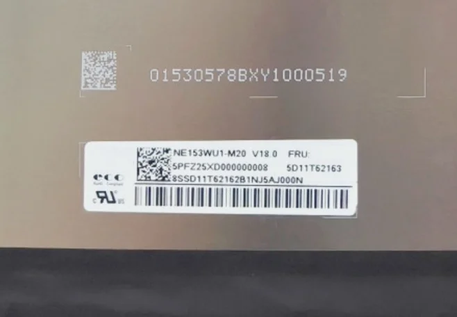 

NE153WU1-M20 15.3'' Laptop LCD Screen Display Panel Matrix Replacement