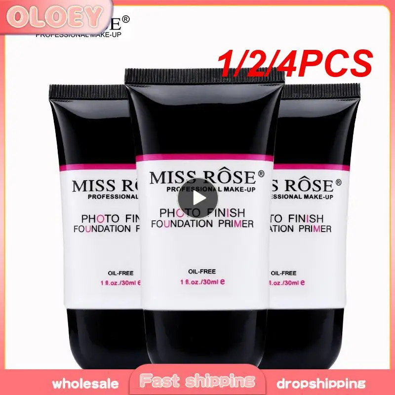 1/2/4 pçs miss rosa base primer hidratante controle de óleo maquiagem base facial creme corretivo poros cobrir para toda a pele