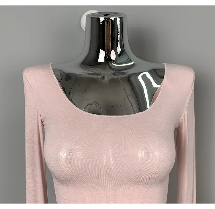 Koreanisches Sommer-T-Shirt für Damen, schmal geschnitten, mit Rundhalsausschnitt, einfarbig, lässig, schlicht, sexy, durchsichtig, kurzärmelig, Oberteil für Frauen – Detail 17