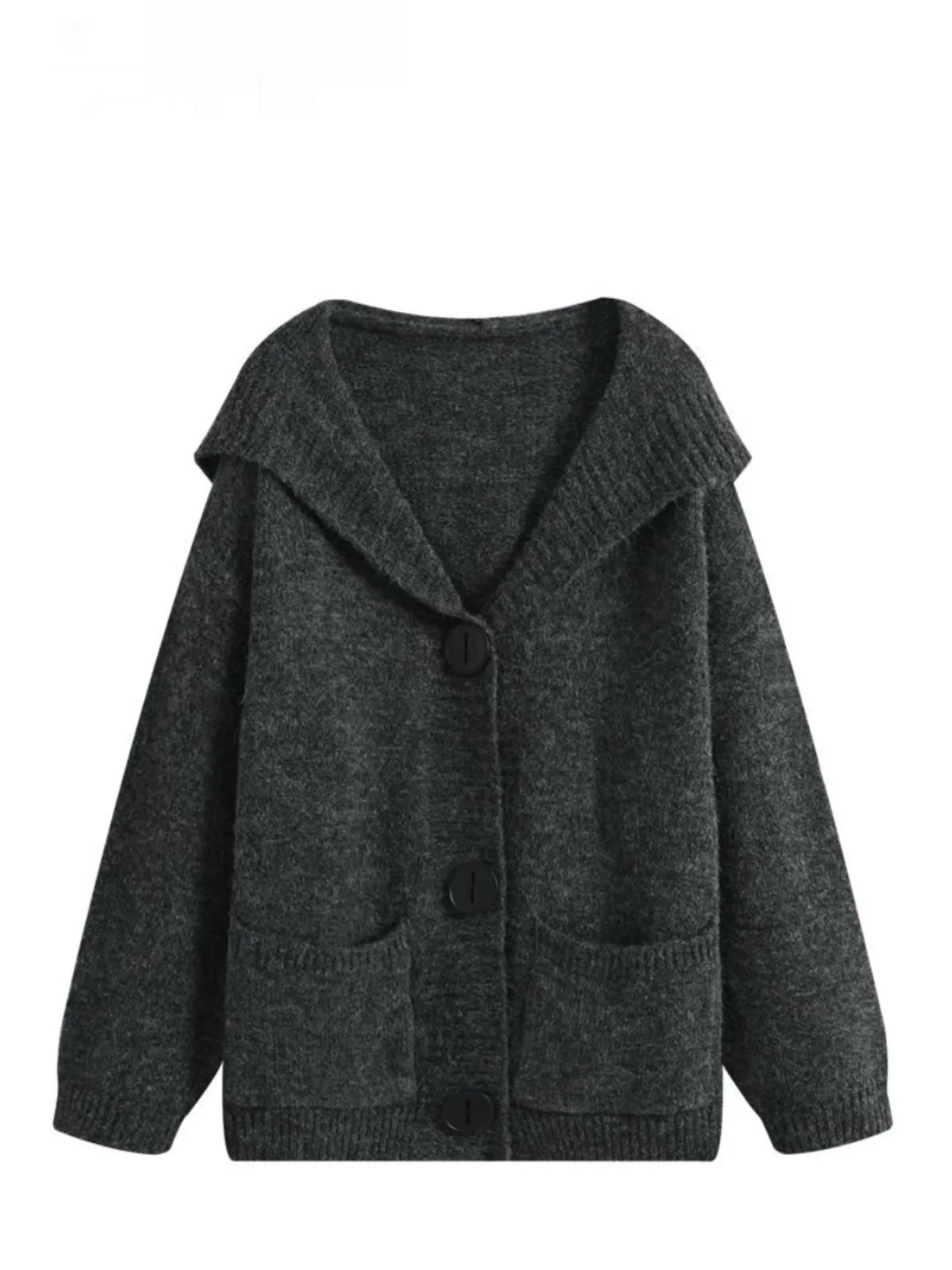 

CaraCLUB, вязаный открытый кардиган больших размеров, женский свободный топ для похудения, осенний сезон, корейская повседневная одежда