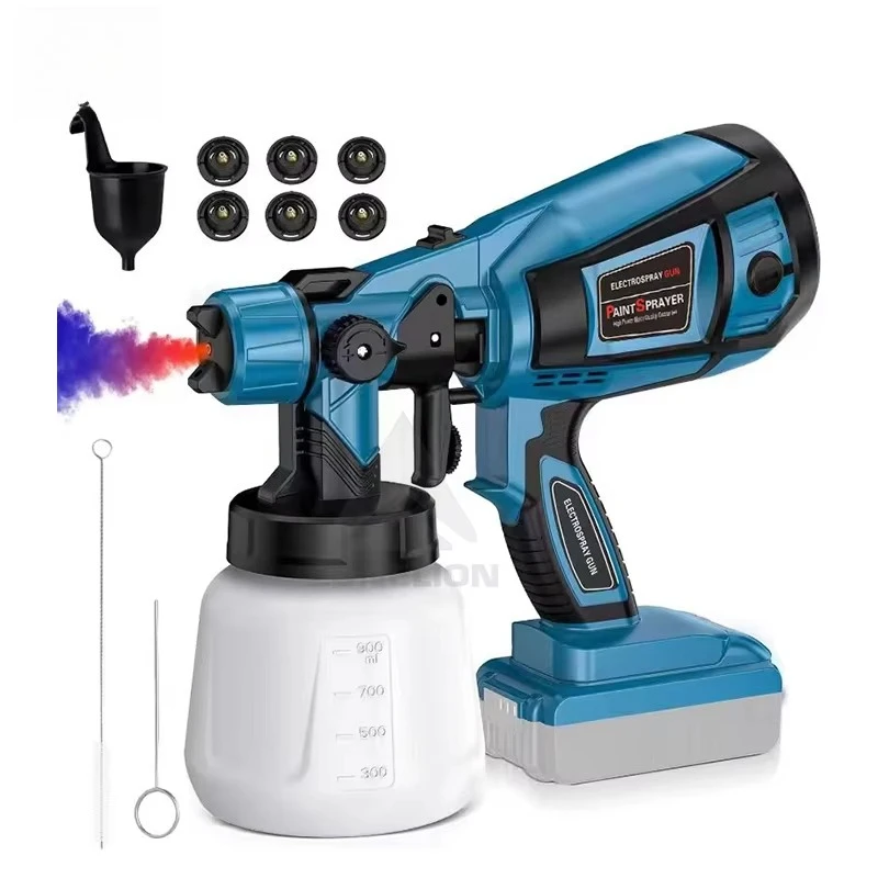 1400ml High Capacity Container Easy to Clean 4 Nozzles and 3 Patterns for House Home Furniture Cabinets Fence Door Chairs Blue