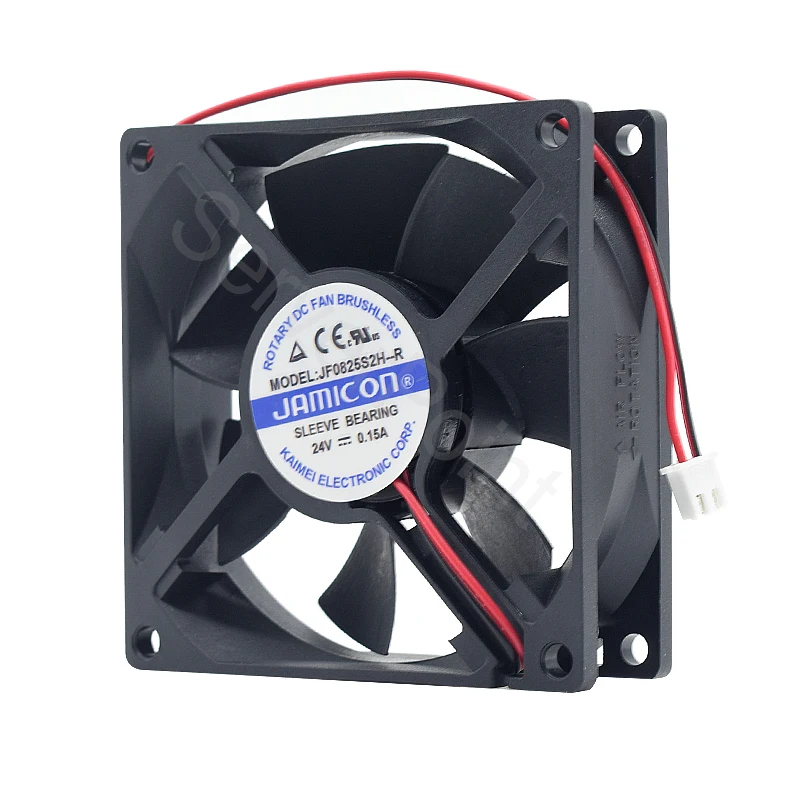 New For Jamicon 8025 8CM inverter silent fan 24V 0.15A JF0825S2H-R Two Lines Cooling Fan