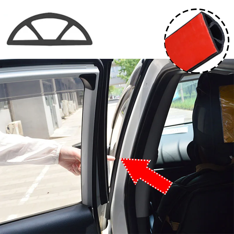 Car Door Rubber Seal Strip Car Door Sealant Auto Front Door Edge Weatherstrip Sealing Strips For B Pillar Protection