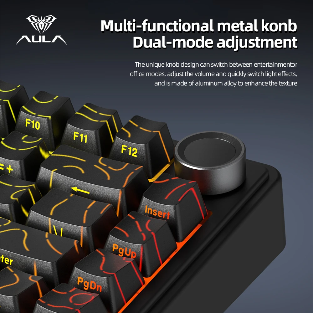 AULA F75 HE Mechanical Keyboard 75% Magnetic Switch Hall Effect 8K Polling Rate Tri-mode 4000mAh RGB Hot Swap Gaming Keyboard
