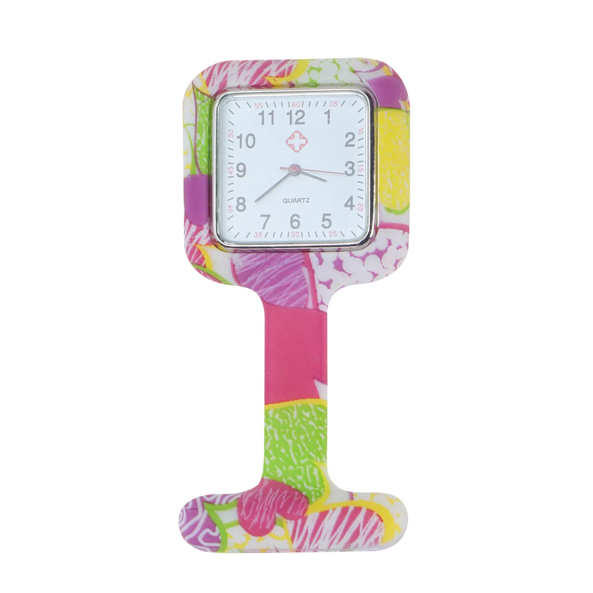 Nurse Silicone Medical Watch For Doctors Nurses Clear Time Reading Square Hanging Watch Printed Design Random