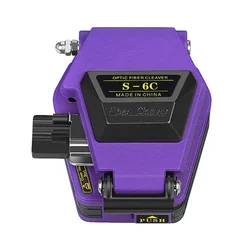 Purple S-6C High Precision Fiber Cleaver FTTH Fiber Optic Knife Optical Fiber Cable Cutting Knife Fiber Cutter 16 Surface Blade